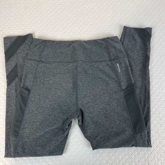 Mondetta Women's Medium Grey Vented Ankle Athletic Leggings Athleisure Stretch - Picture 7 of 10